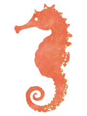 タツノオトシゴの年賀状イラスト