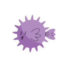 blowfish doodle illustration