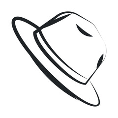 Isolated sketch of a hat icon Vector