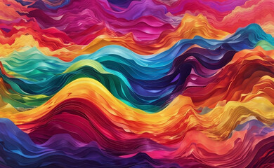 Fototapeta premium A colorful waves abstract of digital network background.
