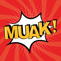 Colored comic page with a bubble chat expression Pop art Vector