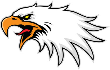 eagle head vector illustration, can be used for mascot, logo, apparel and more