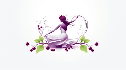 Grape Zen Pose: Balanced, Logo Design