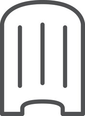 シンプルなスポーツ用品の線画単品アイコン　ビート板