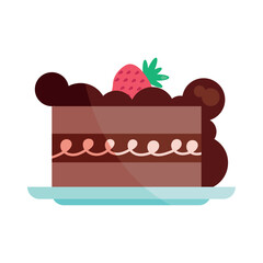 chocolate cake with straberry