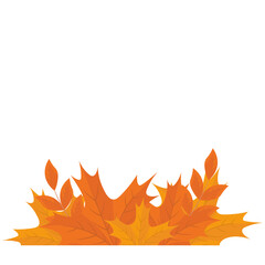 Autumn leaves border