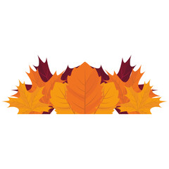 Autumn leaves border
