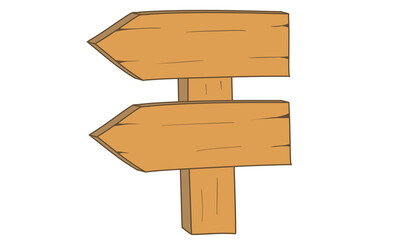 Wooden sign board illustration 