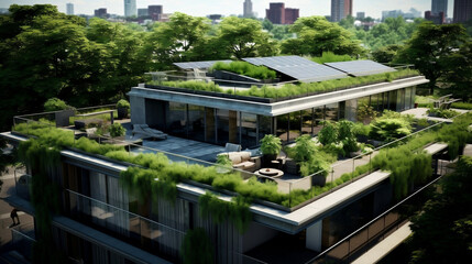 Fototapeta na wymiar Rooftop Gardens. High Quality Resolution, Modern homes, interior design, View,