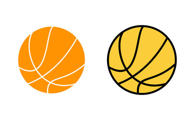 Obraz premium Basketball icon set for web and mobile app. Basketball ball sign and symbol