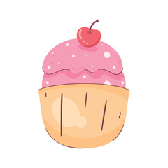 cherry cupcake design