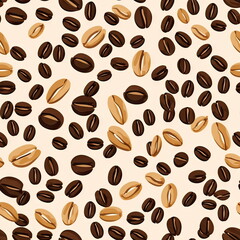 Obraz premium Coffee Seeds pattern for seamless