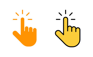 Hand cursor icon set  for web and mobile app. cursor sign and symbol. hand cursor icon clik