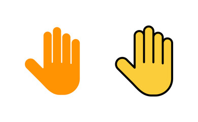Hand icon set  for web and mobile app. hand sign and symbol. hand gesture