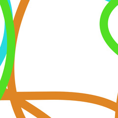 Blue Orange Green Lines Abstract Background 