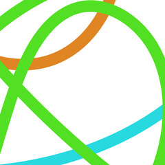 Blue Orange Green Lines Abstract Background 