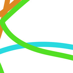 Blue Orange Green Lines Abstract Background 
