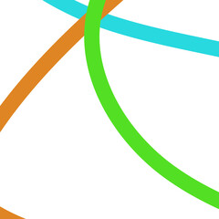 Blue Orange Green Lines Abstract Background 