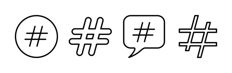 Hashtag icon vector. hashtag simbols