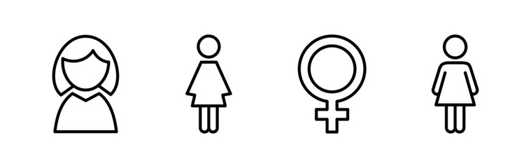 Female icon vector. toilet icon. restroom sign. gender