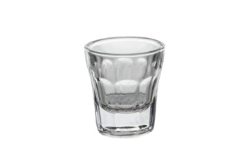Glass of shot drink isolated on a transparent background