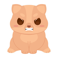 Isolated cute angry dog character Vector