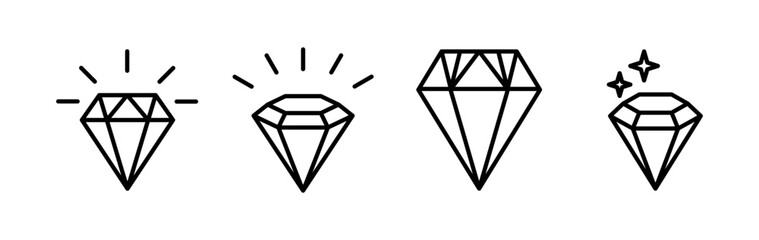 Fototapeta na wymiar Diamond icon vector. gem icon. crystal stone