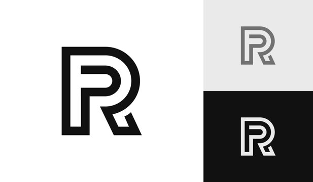 Letter RP initial monogram logo design