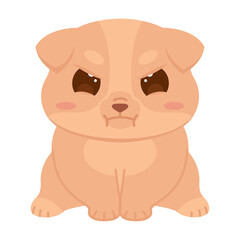 Obraz na płótnie Canvas Isolated cute angry dog character Vector