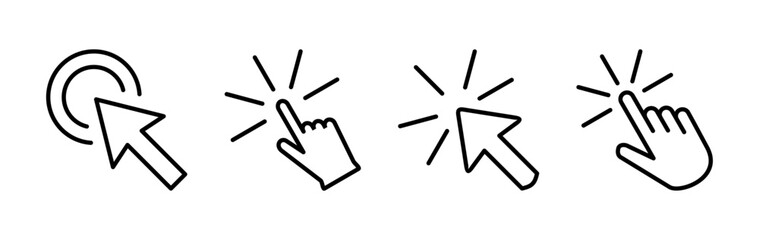 Click icon vector. cursor icon vector. pointer sign