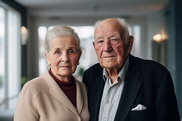 Portrait of happiness elderly couple