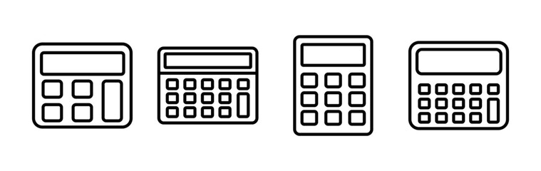 Calculator icon vector. math icon. finances sign