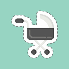 Icon Baby Carriage. related to Family symbol. simple design editable. simple illustration
