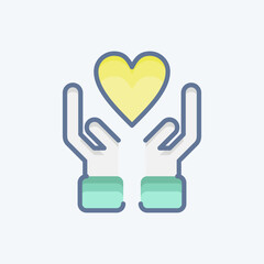 Icon Care. related to Family symbol. simple design editable. simple illustration