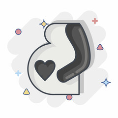 Icon Pregnancy. related to Family symbol. simple design editable. simple illustration