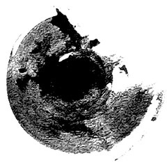 Circle brush strokes paint smudges for dirty design. Brushstroke, lines grunge, ink stencil, grunge