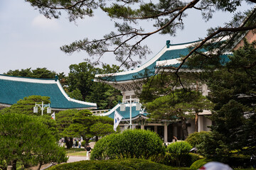 The blue house of Korea after public opening, Cheongwadae in Summer