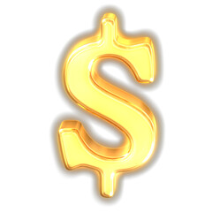 Symbol made of glowing gold