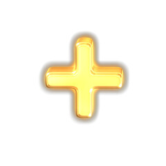 Obraz premium Symbol made of glowing gold