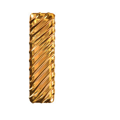 Ribbed gold symbol. letter l