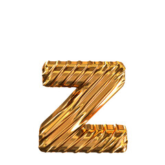 Ribbed gold symbol. letter z
