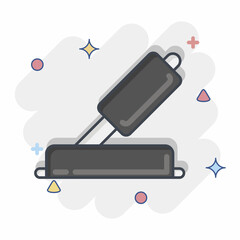 Icon Hand Brake. related to Car Service symbol. Comic Style. repairin. engine. simple illustration