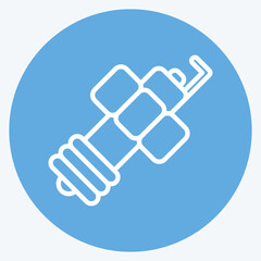 Icon Spark Plug. related to Car Service symbol. Blue Eyes Style. repairin. engine. simple illustration