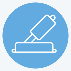 Icon Hand Brake. related to Car Service symbol. Blue Eyes Style. repairin. engine. simple illustration