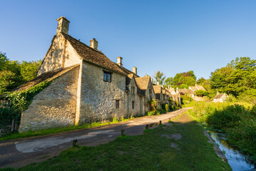 Arlington Row of Bibury village built in 1380 as a monastic wool store