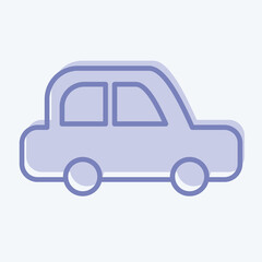 Icon Car. related to Car Service symbol. Two Tone Style. repairin. engine. simple illustration