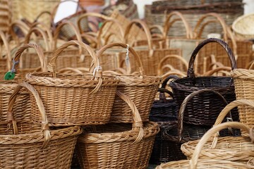 baskets,market,woven,fabric