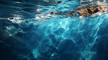 Fototapeta na wymiar Blue fresh water background