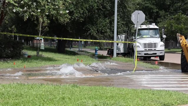 City water department is out to repair a broken water main.