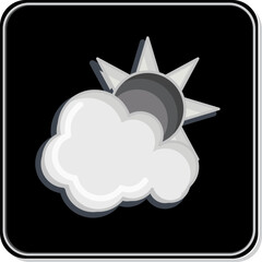 Icon Day Time. related to Environment symbol. Glossy Style. simple illustration. conservation. earth. clean